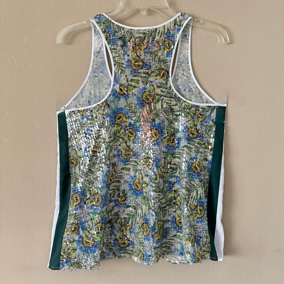 NWT Clover Canyon Green Leaf Sequin Sleeveless Top Size XS & M - Picture 4 of 7